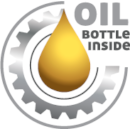 Niszczarka wyposażona w butelkę oleju na start